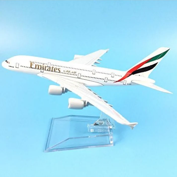 Emirates A380 Airplane Diecast Model 16 CM