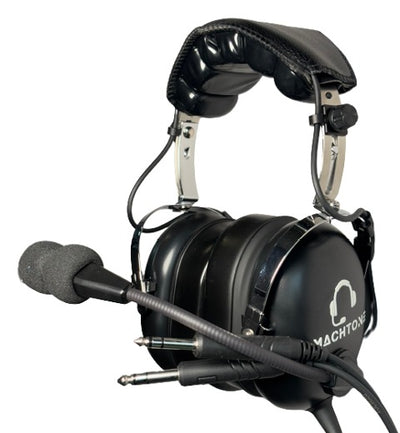 PNR Headset for Pilots - Mono, Passive Noise Reduction, Noise Canceling Microphone, Acoustic Ear Cup, AUX Port, GA Dual Plug with Headset Bag