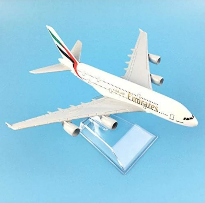 Emirates A380 Airplane Diecast Model 16 CM